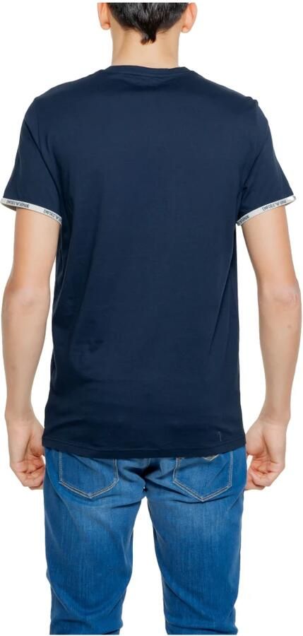 Emporio Armani Katoenen Heren T-Shirt Lente Zomer Collectie Blue Heren