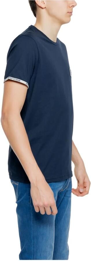 Emporio Armani Katoenen Heren T-Shirt Lente Zomer Collectie Blue Heren - Foto 3