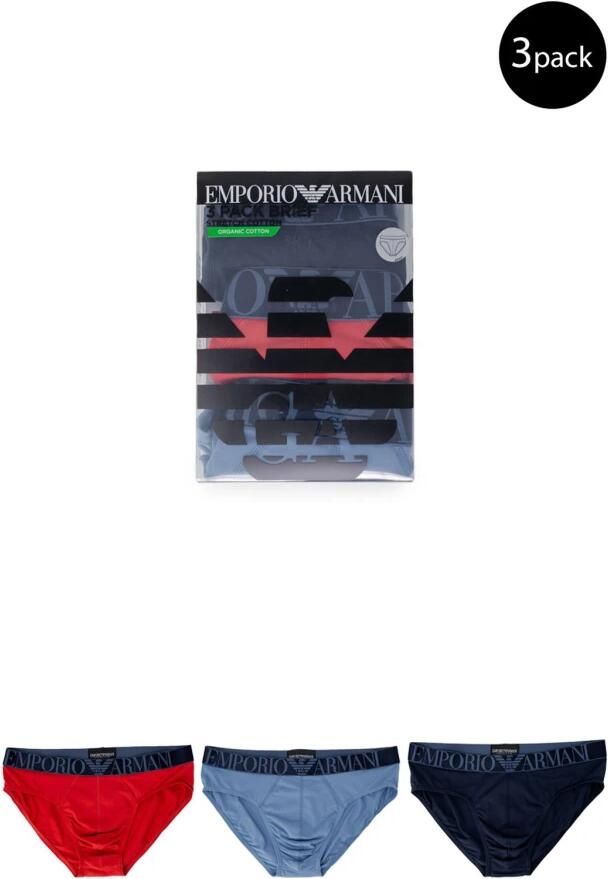 Emporio Armani Heren Slip Lente Zomer Katoenen Ondergoed Multicolor Heren