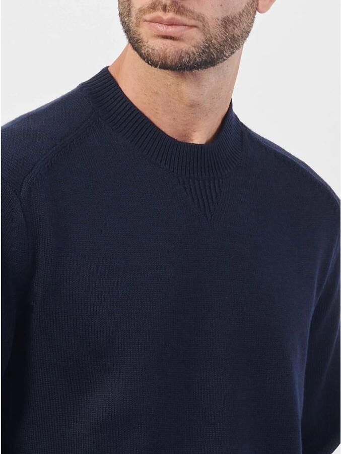 Emporio Armani Blauwe Basic Crewneck Sweater Blue Heren - Foto 5