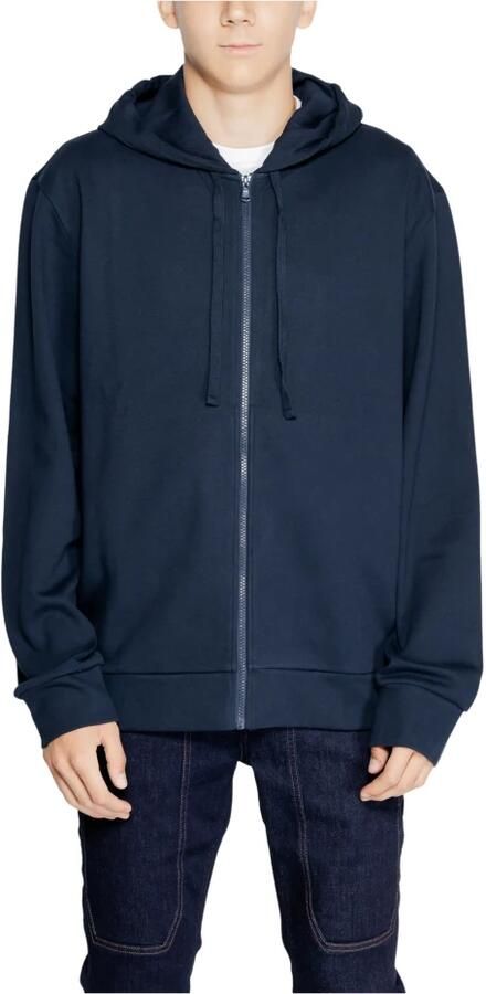 Emporio Armani Blauwe Hooded Rits Sweater Mannen Herfst Winter Blue Heren - Foto 3