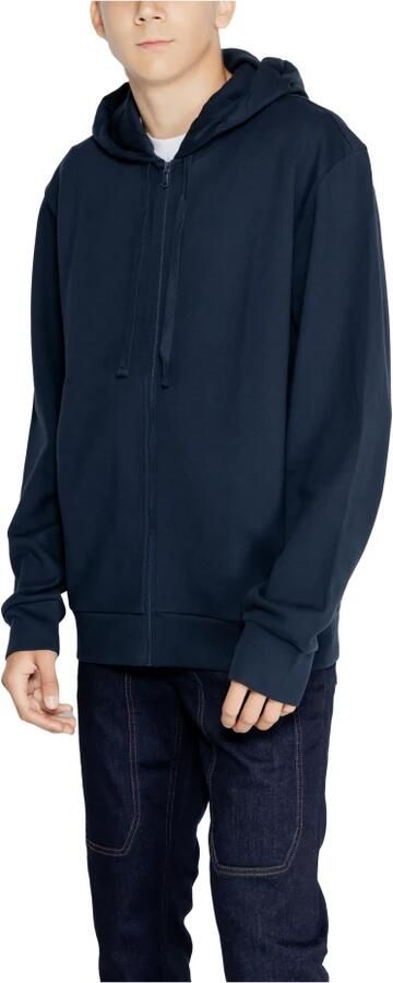 Emporio Armani Blauwe Hooded Rits Sweater Mannen Herfst Winter Blue Heren - Foto 5