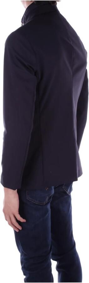 Emporio Armani Blauwe Jassen met Knopen en Rits Blue Heren - Foto 3