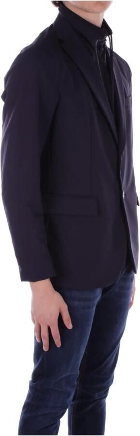 Emporio Armani Blauwe Jassen met Knopen en Rits Blue Heren - Foto 2