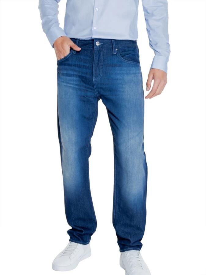 Armani Exchange Blauwe Rits Knoop Broek Herfst Winter Mannen Blue Heren - Foto 9