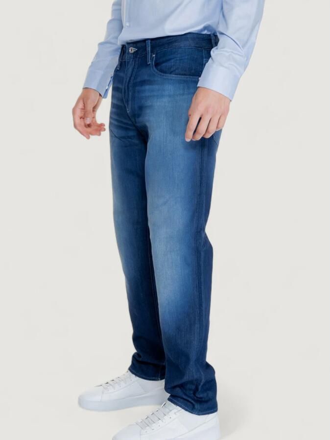 Armani Exchange Blauwe Rits Knoop Broek Herfst Winter Mannen Blue Heren - Foto 2