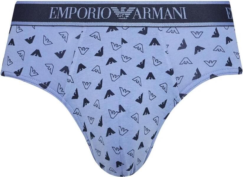 Emporio Armani Blauw Katoenen Ondergoed Collectie Herfst Winter Blue Heren - Foto 2