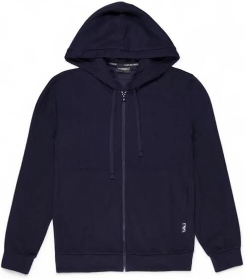 Emporio Armani Blauwe Hooded Rits Sweater Mannen Herfst Winter Blue Heren - Foto 4