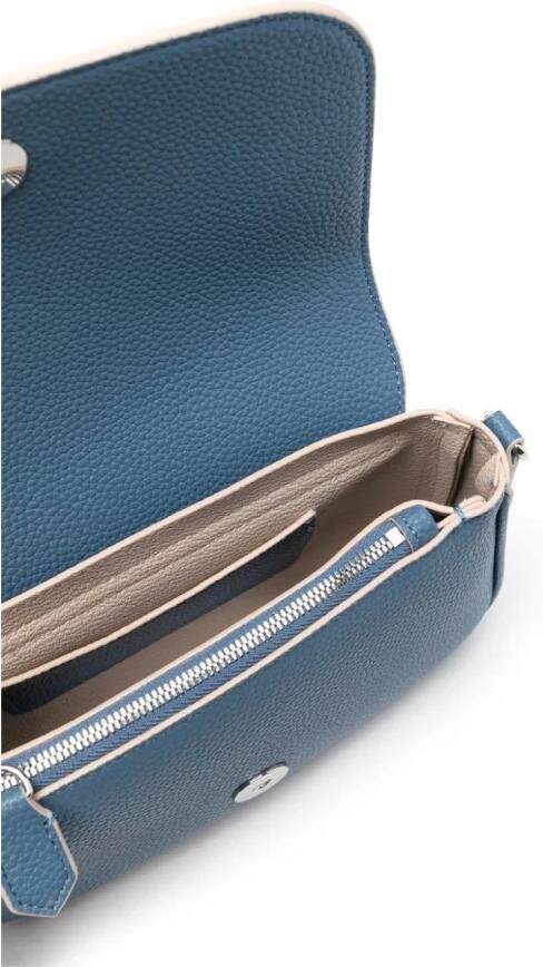 Emporio Armani Blauwe korrelige leren crossbody tas Blauw Dames - Foto 5