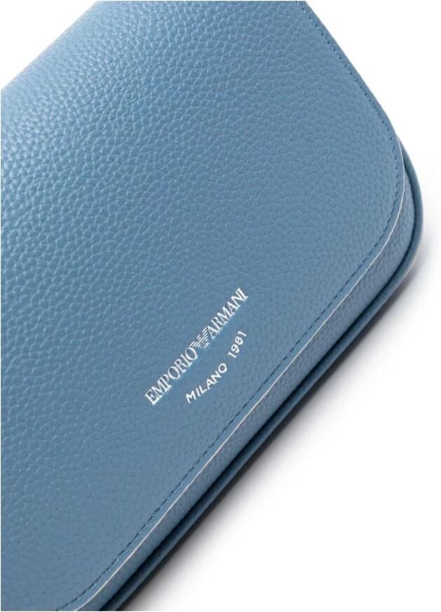 Emporio Armani Blauwe korrelige leren crossbody tas Blauw Dames - Foto 3