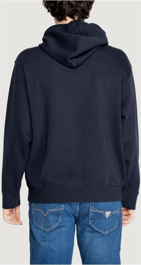 Armani Exchange Hoodie met geborduurd logo blauw Blue Heren