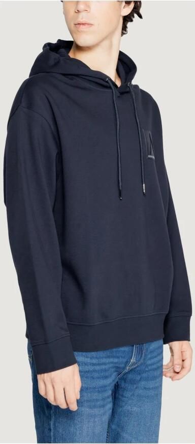 Armani Exchange Hoodie met geborduurd logo blauw Blue Heren - Foto 4