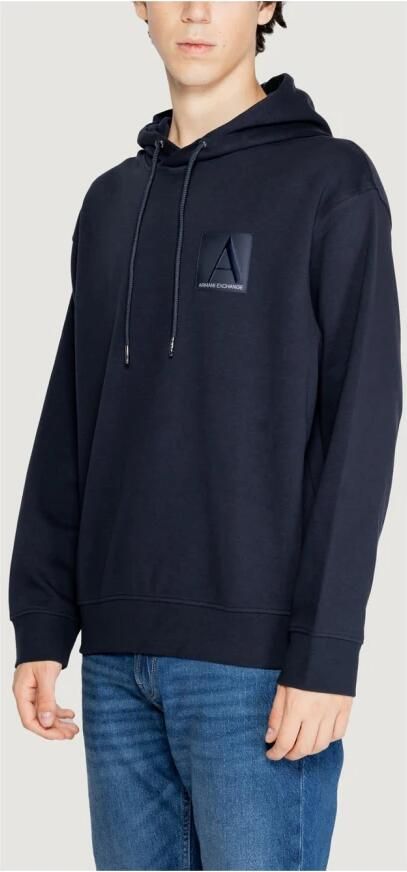 Armani Exchange Hoodie met geborduurd logo blauw Blue Heren - Foto 3