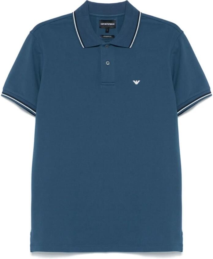 Emporio Armani Blauwe T-shirts en Polo's met Streepdetail Blue Heren - Foto 4