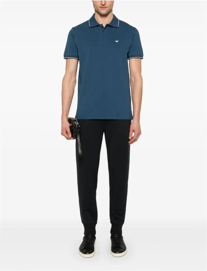 Emporio Armani Blauwe T-shirts en Polo's met Streepdetail Blue Heren - Foto 3
