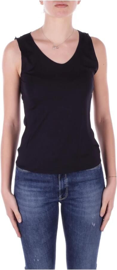 Emporio Armani Blauwe T-shirts en Polos Slim Fit Blue Dames - Foto 6