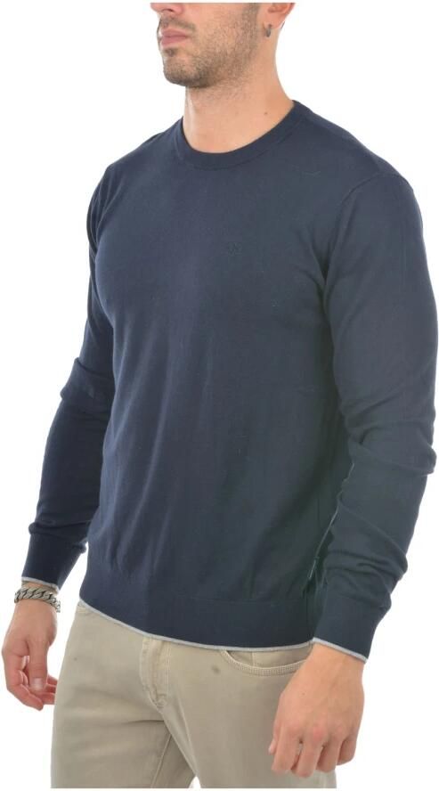 Armani Exchange Blauwe Rondehals Gebreide Kleding voor Mannen Blue Heren - Foto 6