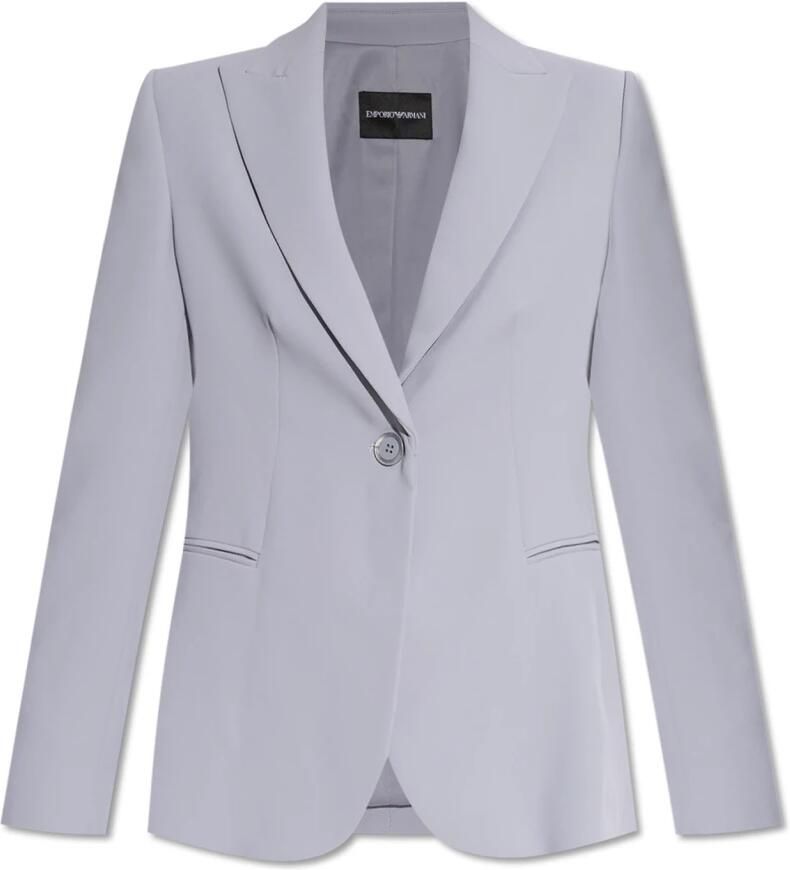 Emporio Armani Stijlvolle jassen met omkeerbare kraag Gray Dames - Foto 5