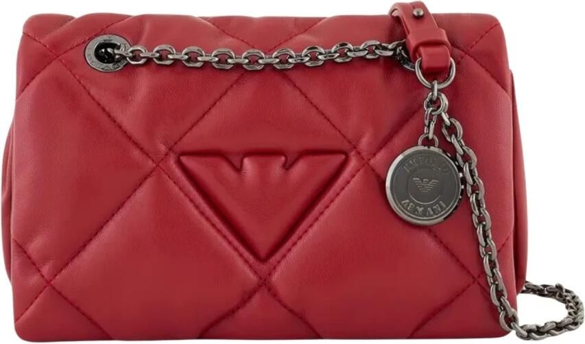 Emporio Armani Bordeaux Gewatteerde Winkelmand met Adelaarslogo Red Dames - Foto 5