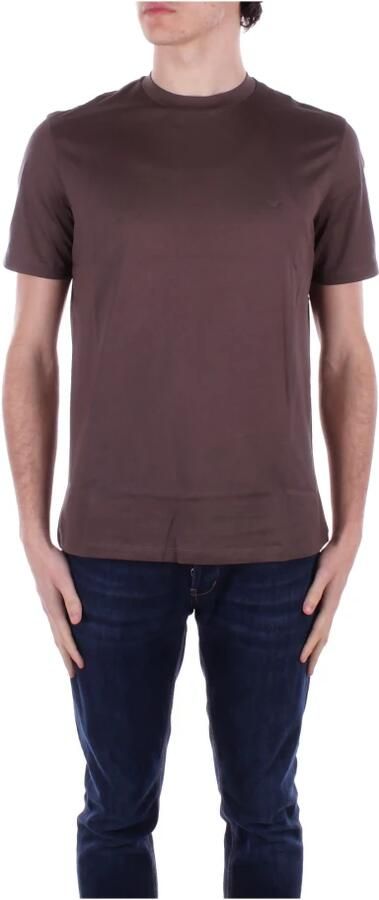 Emporio Armani Bruin Logo Front T-shirts en Polos Brown Heren - Foto 6