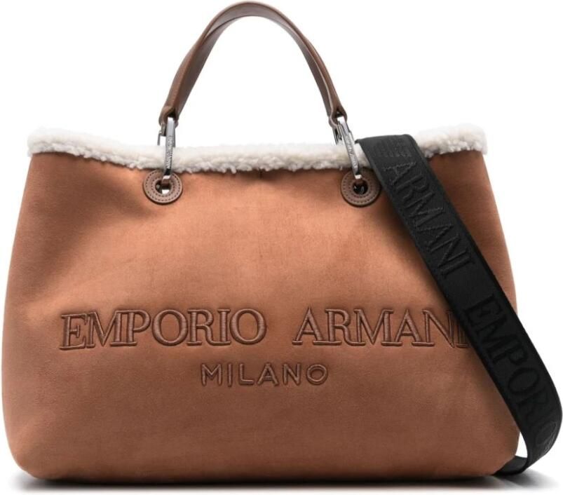 Emporio Armani Bruine Faux Suède Schoudertas Brown Dames - Foto 5