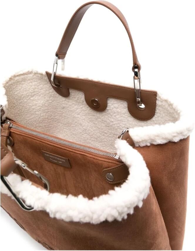 Emporio Armani Bruine Faux Suède Schoudertas Brown Dames - Foto 3