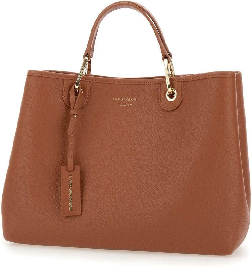 Emporio Armani Stijlvolle Medium Tote Tas met Verstelbare Band Brown Dames - Foto 3