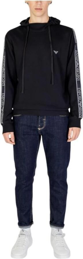 Emporio Armani Capuchonkatoenmix sweatshirt Black Heren - Foto 4