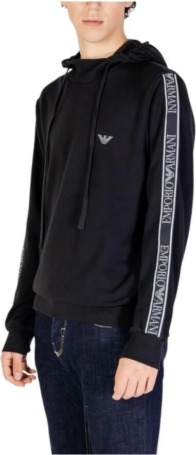 Emporio Armani Capuchonkatoenmix sweatshirt Black Heren - Foto 2