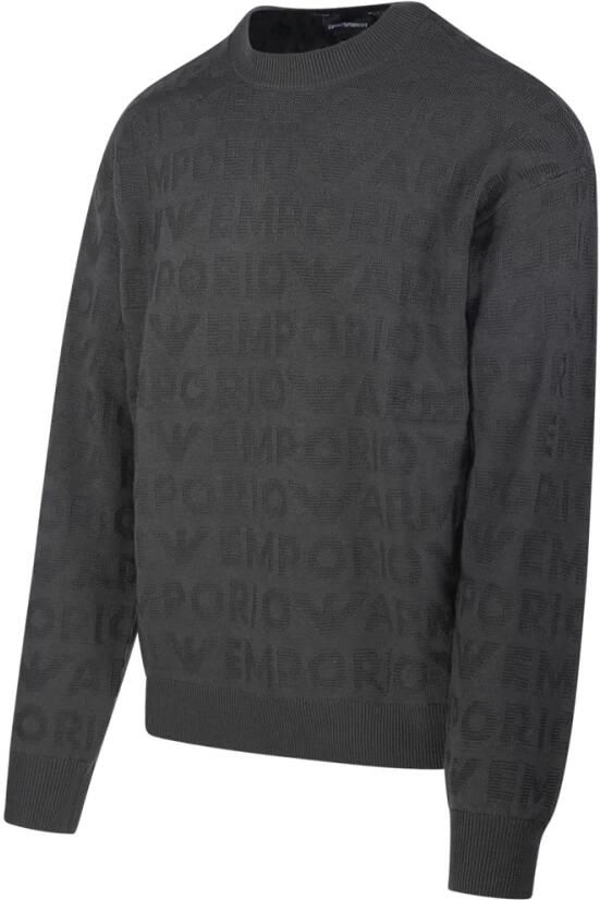 Emporio Armani Chimera Ronde Hals Pullover Gray Heren