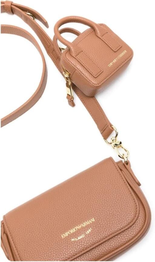 Emporio Armani Hobo bags Textured Mini Crossbody Bag in bruin - Foto 3