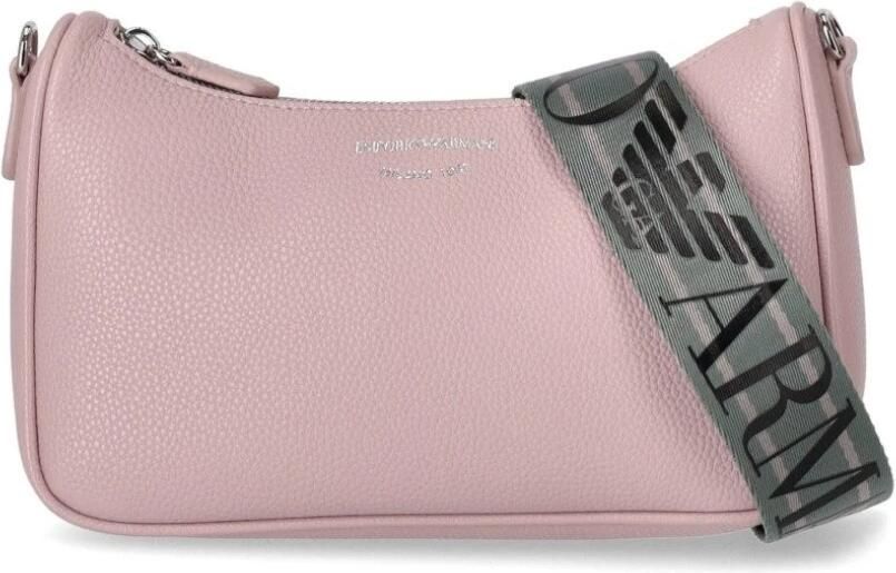 Emporio Armani Roze Tassen met Ritssluiting en Verstelbare Schouderband Pink Dames
