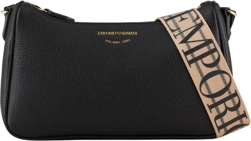 Emporio Armani Gegraveerd-Logo Imitatielederen Crossbody Tas Grijs Dames