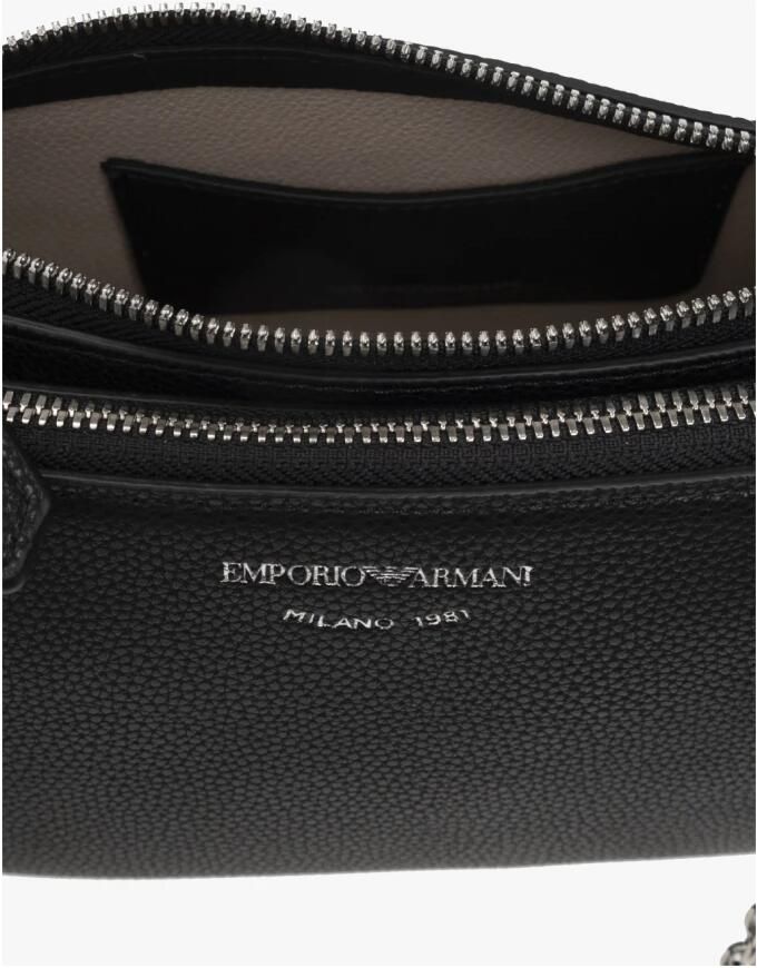 Emporio Armani Dubbele Zwarte Hertenprint Mini Tas Black Dames - Foto 3