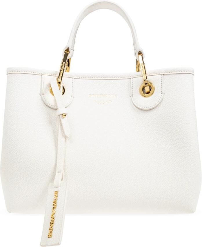Emporio Armani Eco-leren handtas White Dames