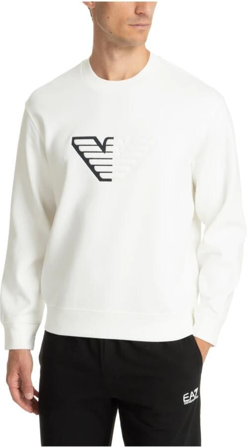 Emporio Armani Effen Logo Geborduurde Sweatshirt White Heren - Foto 4
