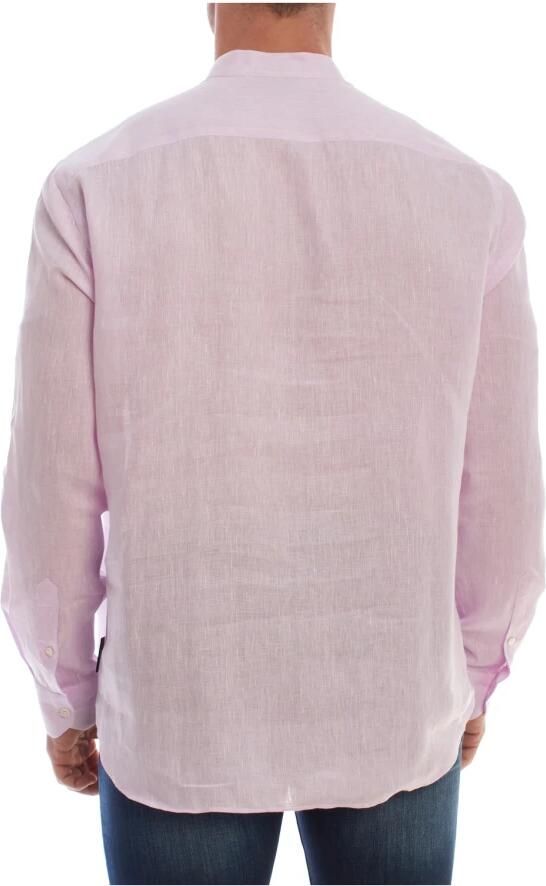 Emporio Armani Elegante linnen overhemd met lange mouwen Purple Heren - Foto 3
