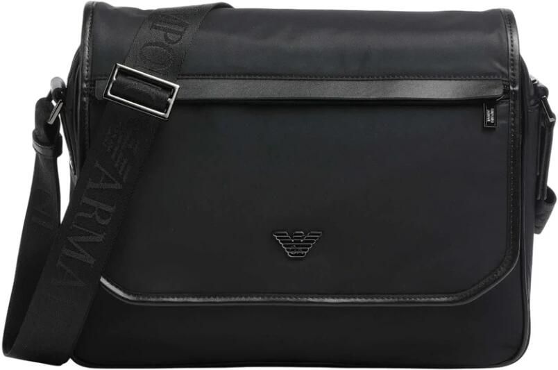 Emporio Armani Zwarte Messenger Schoudertas met Saffiano Print Black Heren - Foto 3