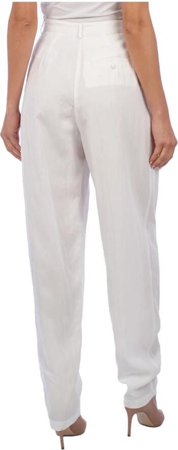 Emporio Armani Elegante Wijde Palazzo Broek White Dames - Foto 3