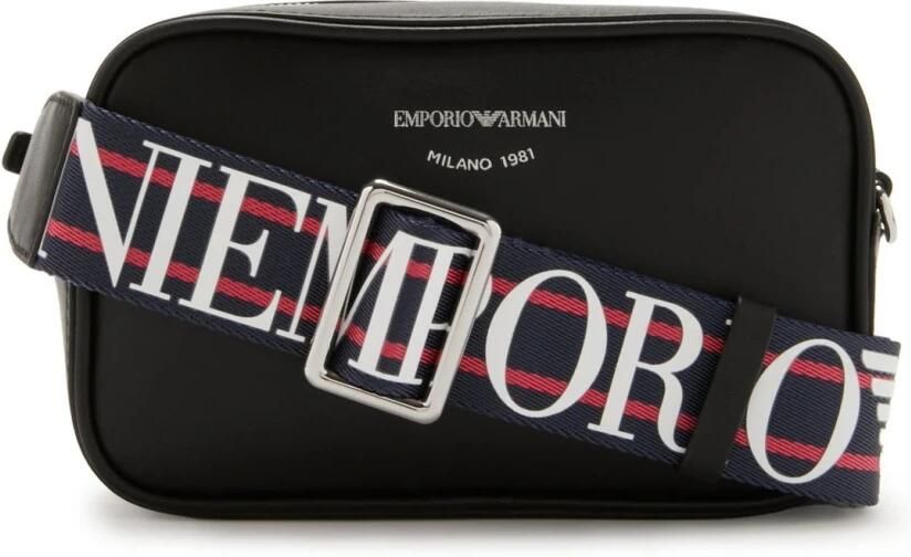 Emporio Armani Elegante Zwarte Mini Tas met Verstelbare en Afneembare Schouderband Black Dames