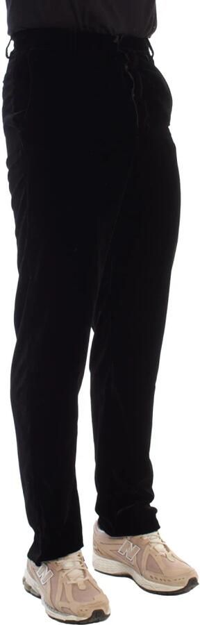 Emporio Armani Fluwelen broek met verfijnde stijl Black Heren - Foto 5