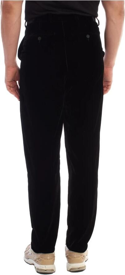 Emporio Armani Fluwelen broek met verfijnde stijl Black Heren - Foto 4