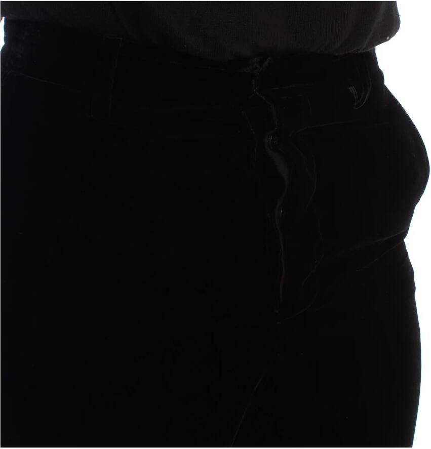 Emporio Armani Fluwelen broek met verfijnde stijl Black Heren - Foto 3