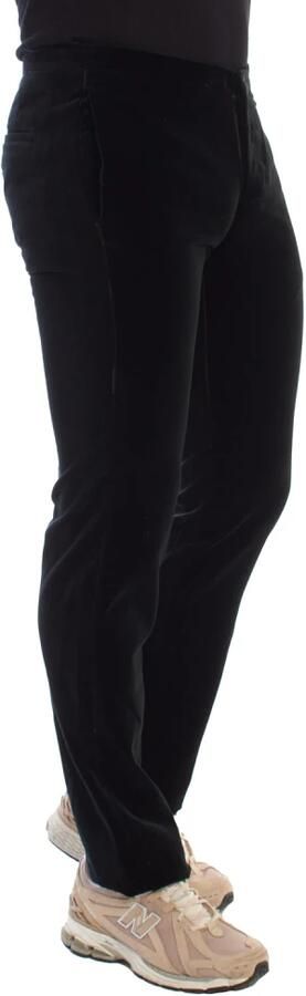 Emporio Armani Fluwelen broek voor verfijnde stijl Black Heren - Foto 4