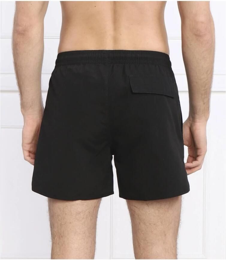 Emporio Armani Geborduurde Logo Polyester Zwemshorts Black Heren