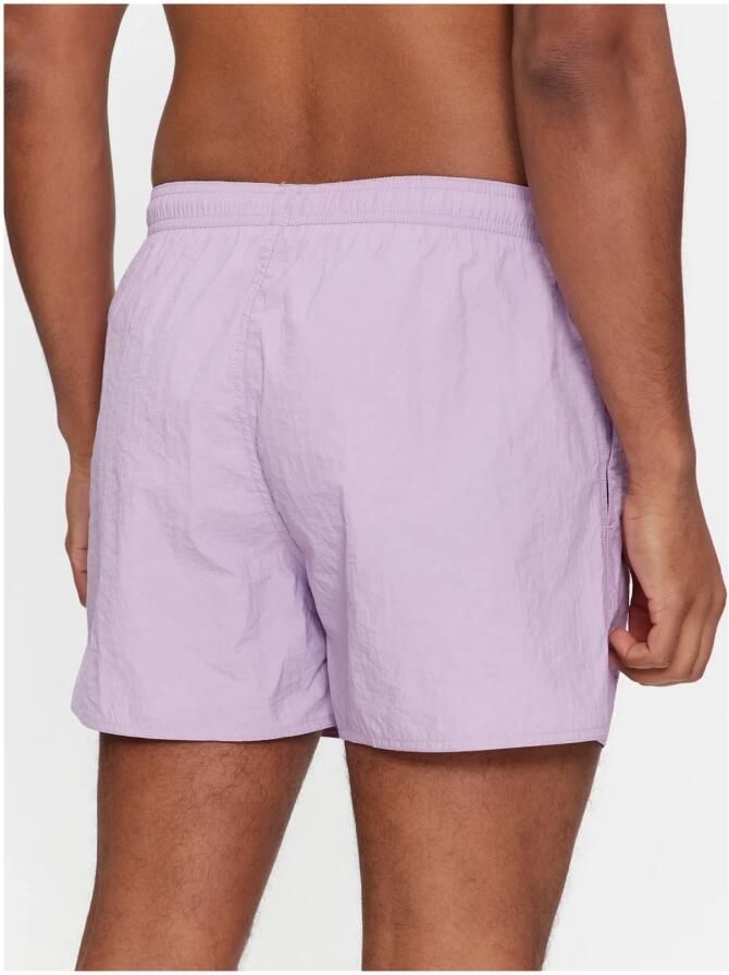 Emporio Armani Geborduurde logo zwemshorts Roze Purple Heren