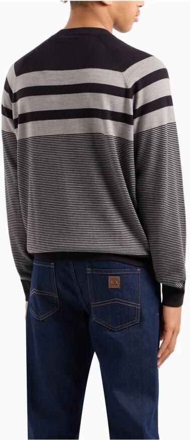 Armani Exchange Donkerblauwe Trui Stijlvol Model Blue Heren - Foto 4