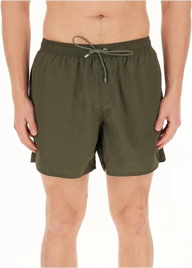 Emporio Armani Gestructureerde zwemshorts Groen Green Heren