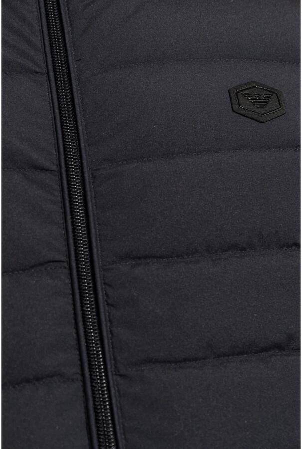 Emporio Armani Paddedylon Hoge Kraag Zwarte Puffer Jas Black Heren - Foto 4