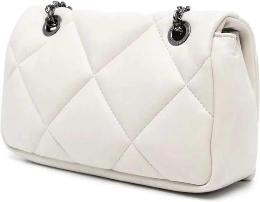 Emporio Armani Witte Matelassé Tas met Metalen Schouderband White Dames - Foto 3
